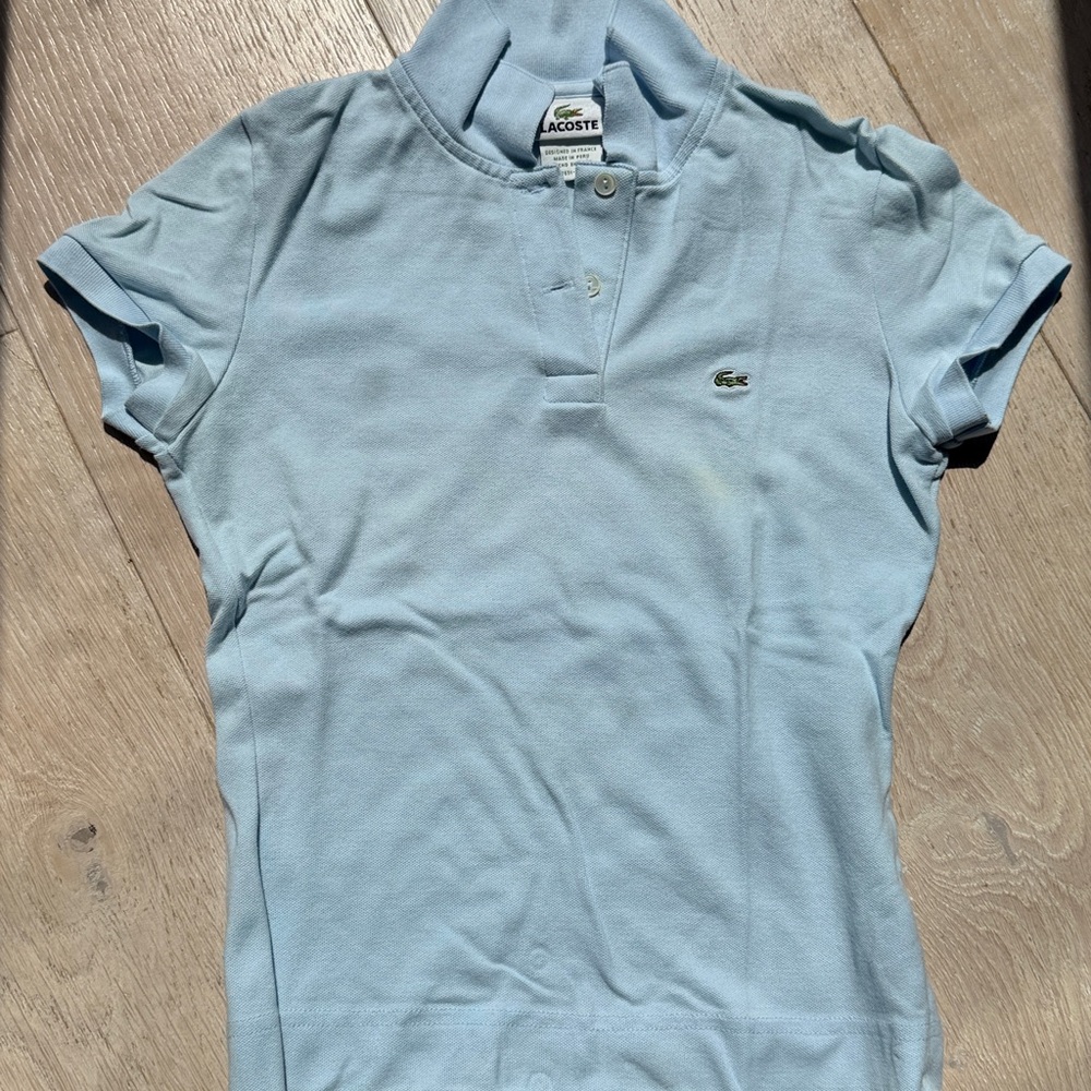 Women’s Lacoste Sky Blue Polo Tee